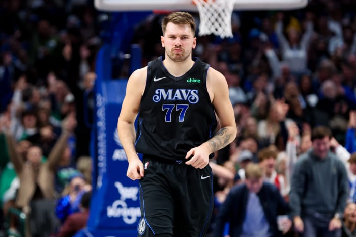 Dallas Mavericks star Luka Doncic mean-mugs the Los Angeles Clippers en route to a 44-point performance.